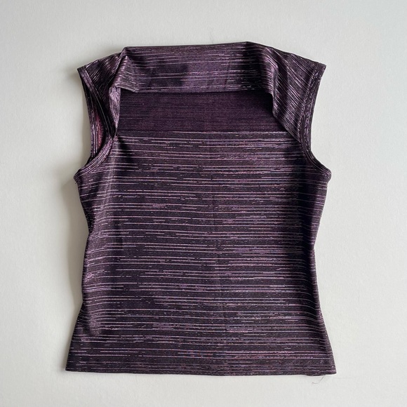 Vintage Nuit Metallic Fuchsia Tank Top - Picture 1 of 8